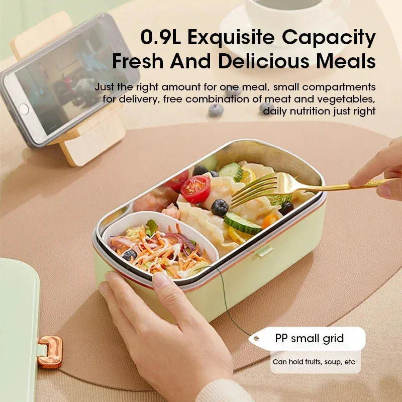 WarmBite™ - Portable Electric Heated Lunch Box.
