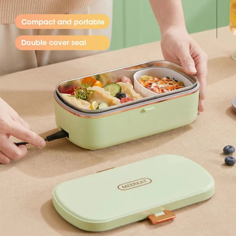 WarmBite™ - Portable Electric Heated Lunch Box.