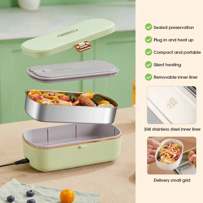 WarmBite™ - Portable Electric Heated Lunch Box.