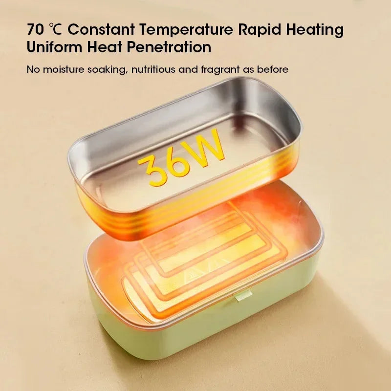 WarmBite™ - Portable Electric Heated Lunch Box.
